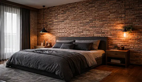 آجر پشت تخت خواب (Headboard Wall)