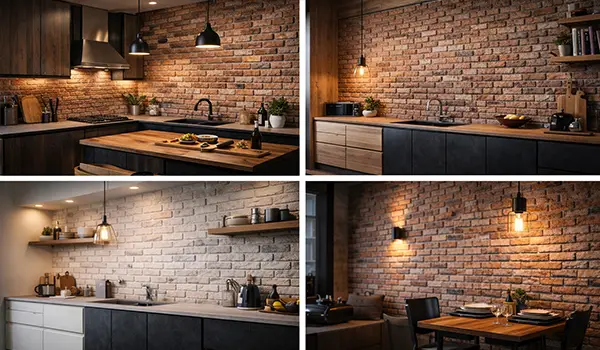 آجر در آشپزخانه و بین کابینتی