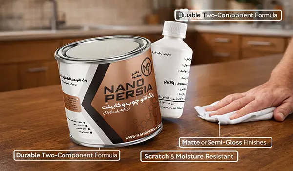 ویژگی‌ های فنی رنگ پلی اورتان چوب و کابینت