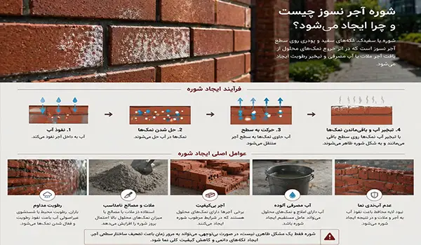 شوره آجر نسوز چیست و چرا ایجاد می‌شود؟